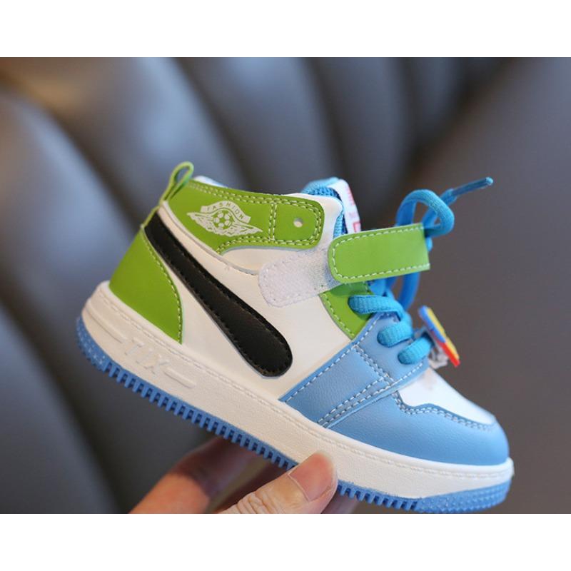 Dziecięce Buty Sportowe - Wiosna/Jesień Wysokie Codzienne Buty do Skate'u dla Chłopców, Odporne na Poślizg Buty do Koszykówki dla Dziewcząt, Buty z Miękką Podeszwą dla Maluchów