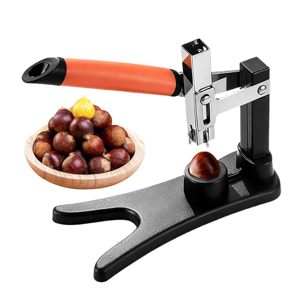 Chestnut Cutter Non-Slip Handle Cracking Sheller Portable Nutcracker Chestnut Clip for Nut Peeling Shelling Opening Cooking
