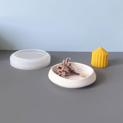 Irregular Shape Tray Silicone Molds Handmade Concrete Gypsum Storage Bowl DIY Resin Jewelry Display Plate Candle Container Mold