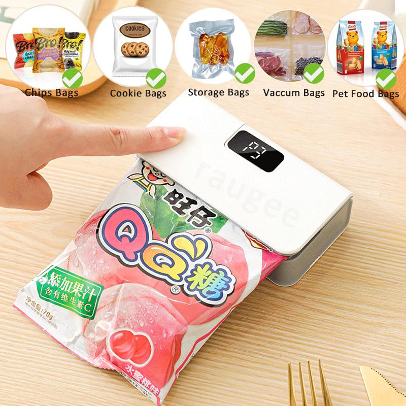 Mini Heating Bag Sealer Storage Packaging Food Bag Sealing Machine Handheld Plastic Clip Bag Sealer Snack Packaging Heat Sealer