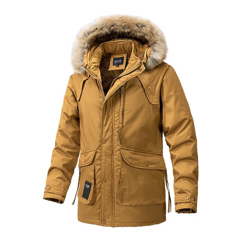 Male Casual Jackets Winter Outdoor Long Coats Men Hooded Long Down Jackets Winter Overcoats Warm Parkas