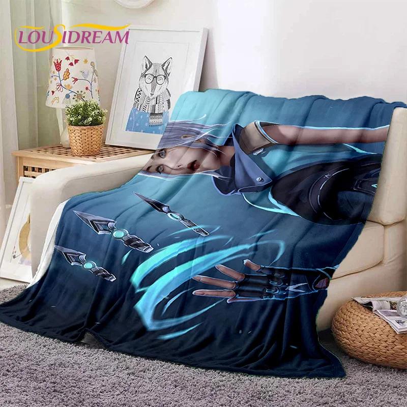 3D Newest VALORANT Cartoon Game Soft Flannel Blankets,Throw Blanket Comfortable Blanket for Picnic Beds Sofa Home Bedroom Gifts