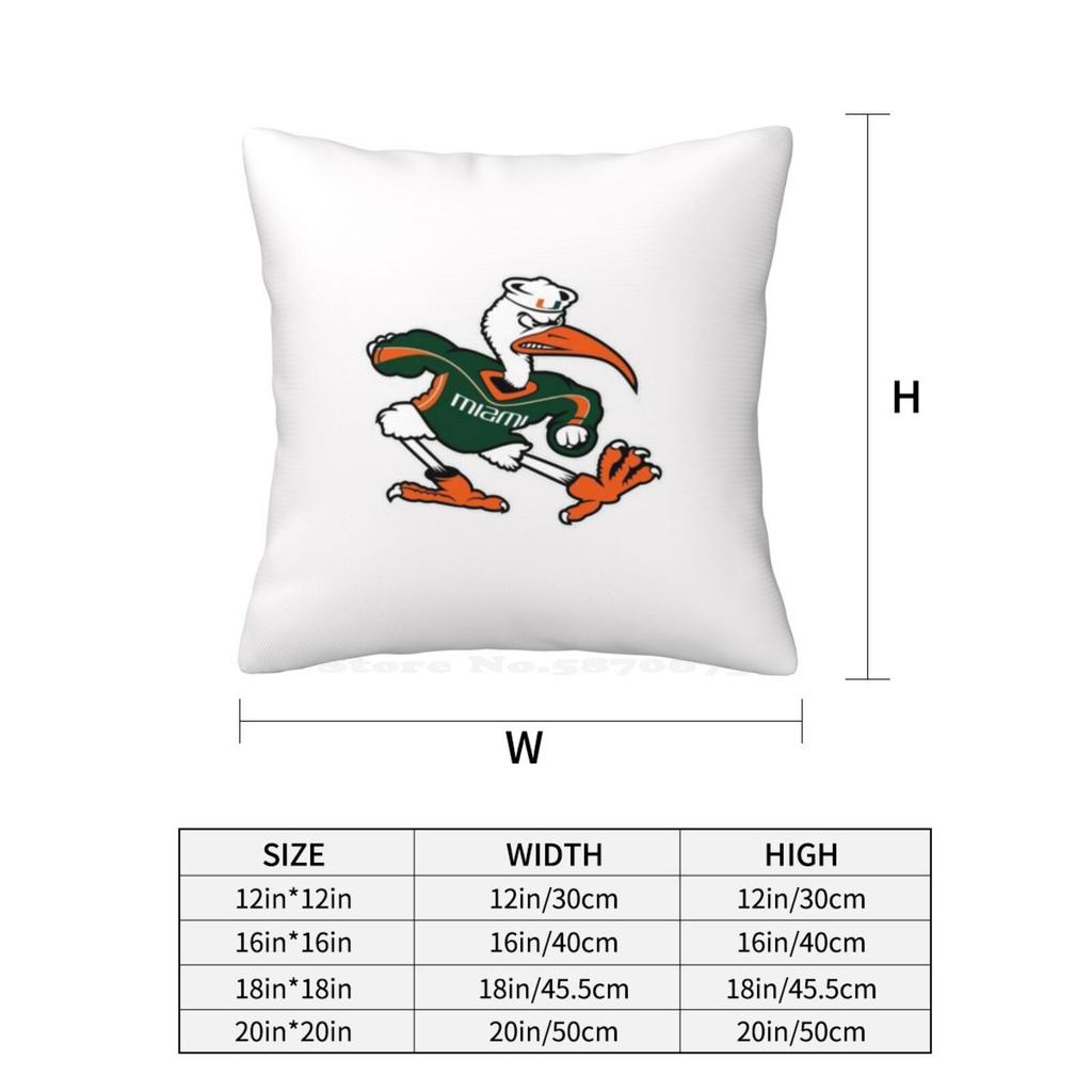 Amazing Miami Design Bedroom Office Hug Pillowcase University Of Miami Cames Florida Miami College Umiami Go Canes The U 305