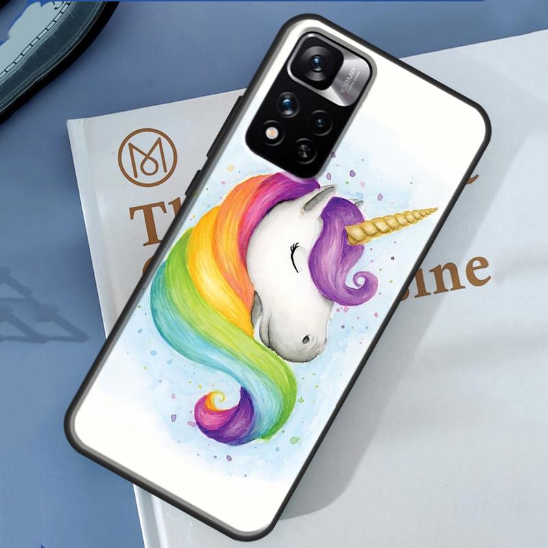 Cartoon Rainbow Unicorn Case For Xiaomi Redmi 13C 10C 12C 14C Redmi Note 14 13 Pro 12 11 9 10 9S 10S 11S 12S Cover