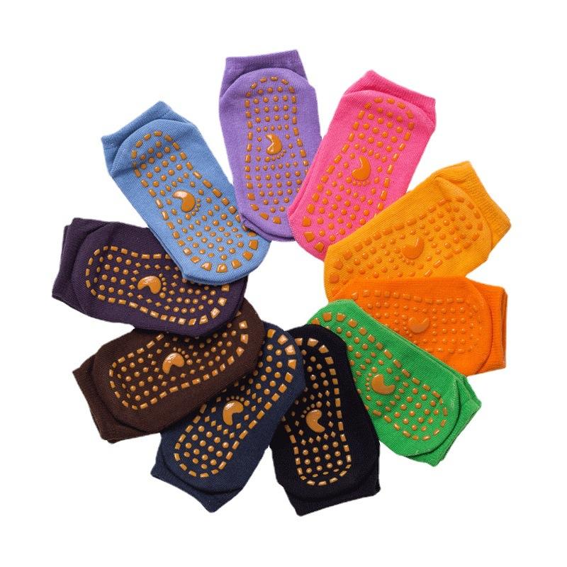 New Baby Children Cotton Anti Skid Socks Trampoline Socks Adult Comfortable Wear Non Slip Sports Socks Yoga Socks Foot Massage