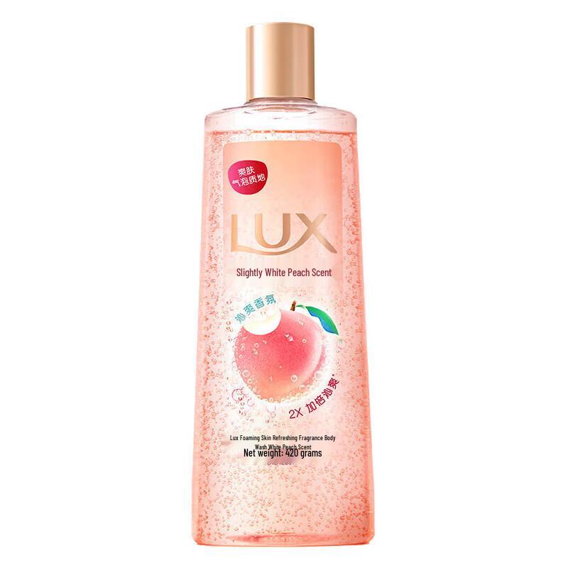 Lux White Peach Scent Bubble Shower Gel