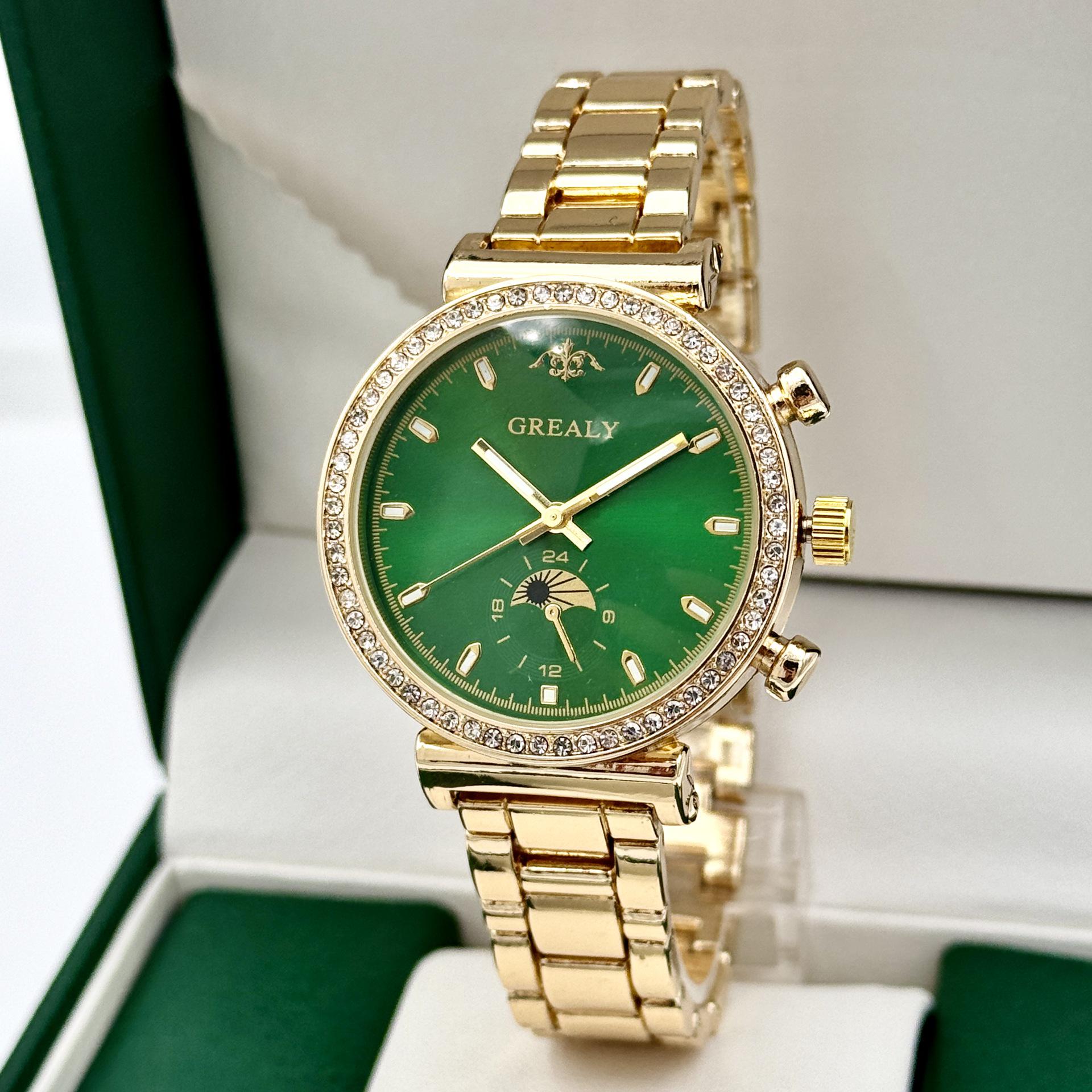 Moon Phase Dial Women s Fashion Quartz Watch – Stylish New Arrival