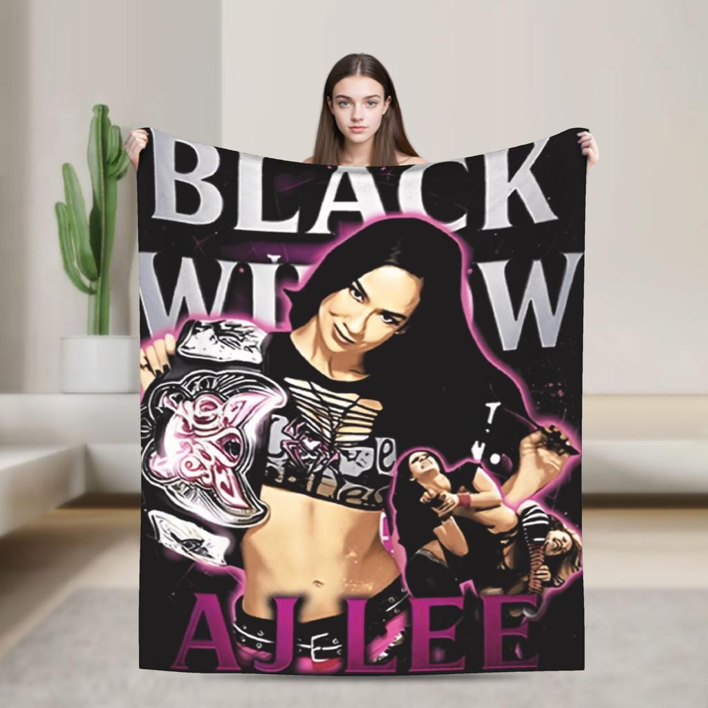 Super Warme Decke Camping AJ Lee Wrestling Divas Überwurfdecke Flanell Tagesdecke Für Draußen Neuheit Sofa Bettbezug