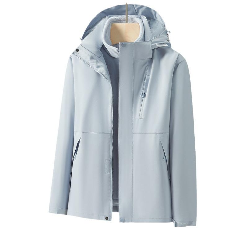 Jacket Women's 2025 New Three-in-one Removable Windproof and Waterproof Mountaineering Suit Autumn and Winter Coat Men