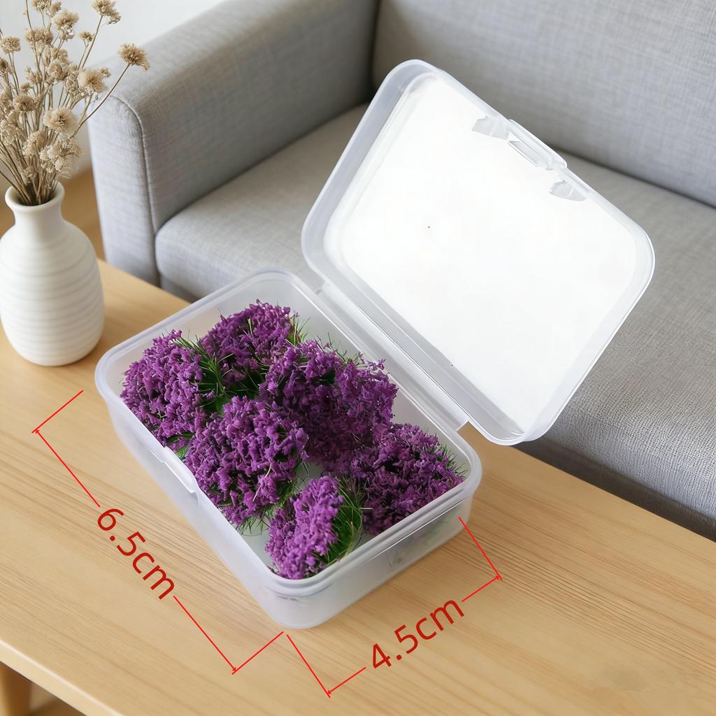 Mini 6 Stück Blumenbüschel Statische Grasbüschel Simulationsmodell Blumen für Diorama Modellbau Landschaftsgestaltung DIY für Kinder Erwachsene Kindergeburtstagsgeschenk