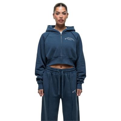Good For Nothing Womens/Ladies Distressed Raglan Crop Hoodie