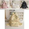 Charming Bear Pattern Backpack Versatile Lightweight Nylon School Bag For Casual Style