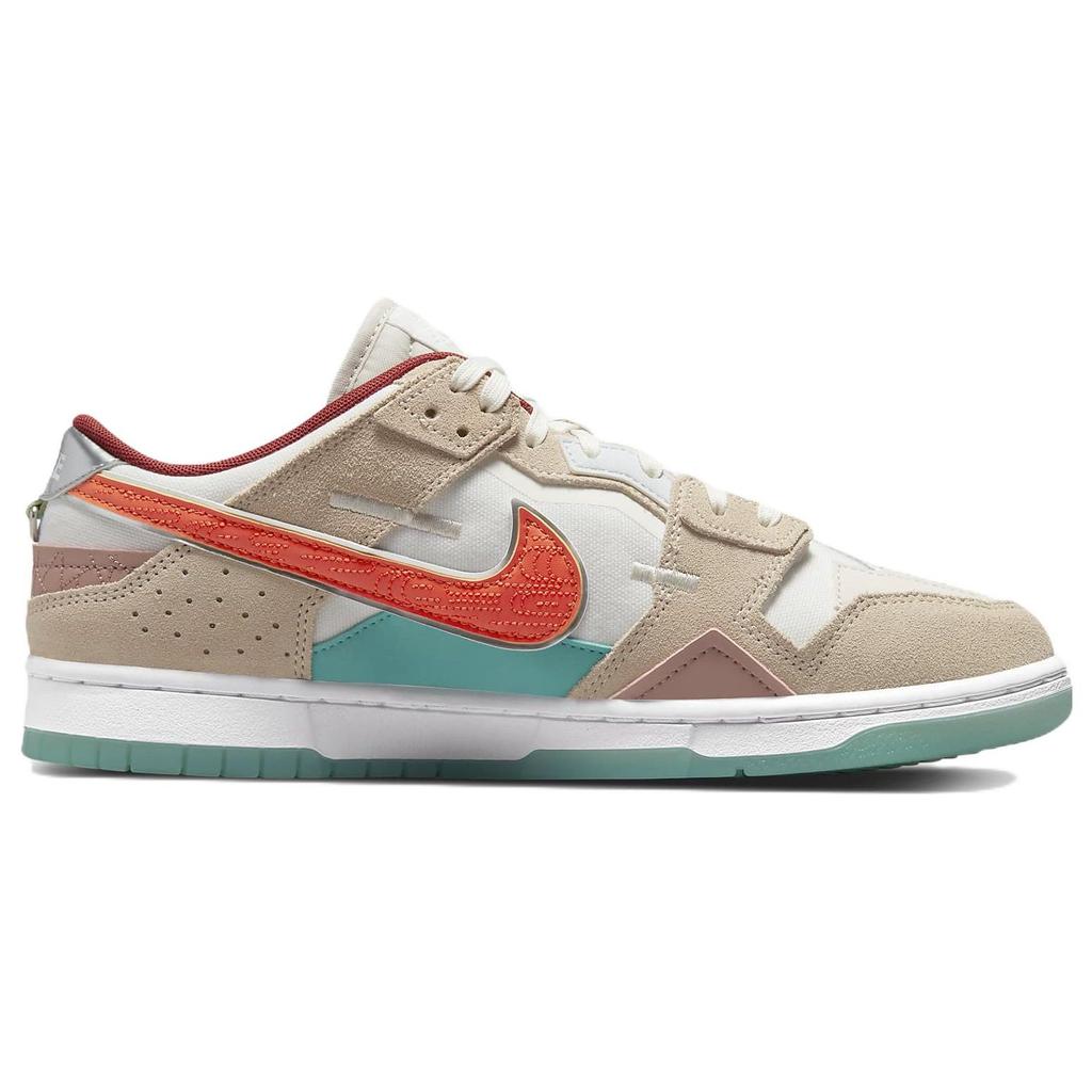 Nike Dunk Low Scrap Shapeless, Formless, Limitless Men Sneakers Cream Sail Rush-Orange DQ4975-181