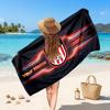 Southampton FC Benutzerhandtuch für den Strand, Personalisierter Name Textdruck, Fußball Logo Weiches Schnelltrocknendes Handtuch Urlaubsgeschenk