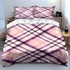 Purple and pink plaid. Bedding sets Duvet cover sets Duvet covers Pillowcases(1 * Duvet Cover 2 * Pillowcases, without duvet insert)