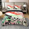 Cherry Blossoms Super King Duvet Cover Girl, Japanese Style Bedding Set Spring Quilt Cover Petal Branch Girly Romantic Bed Sets