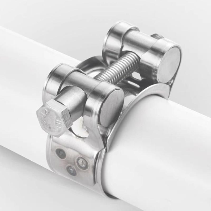 6Pcs Hose Clamp Metal Fastener Repair Clamps Tools Hardware Metal Steel T Bolt Exhaust Pipe Clips Easy to Install