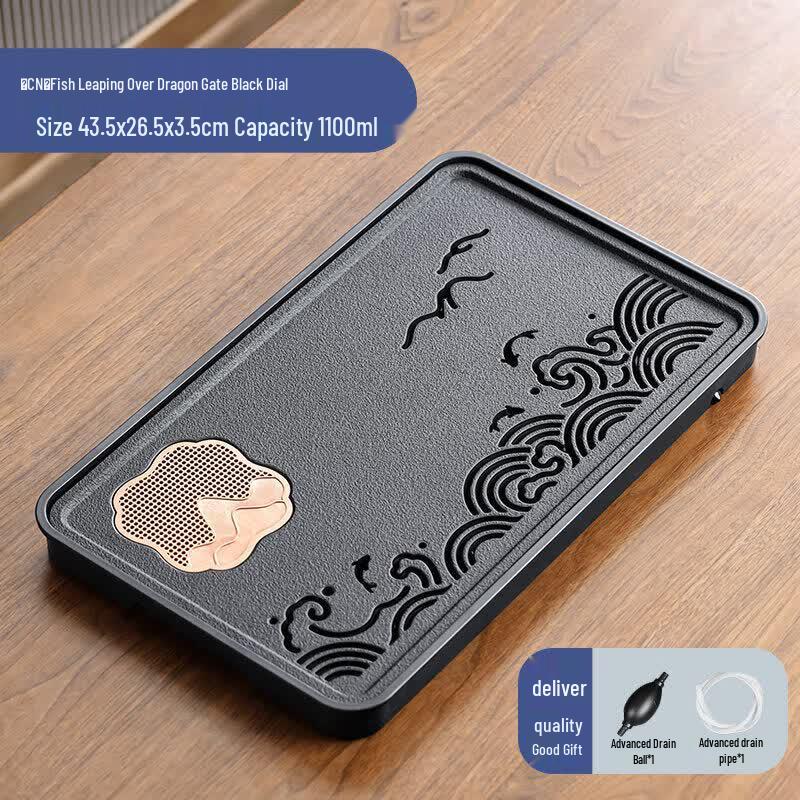 Rectangular Double-Layer Melamine Tea Tray