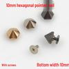 10MM Hexagonal Studs: Decorative Buckles & Screw Hardware for Bags