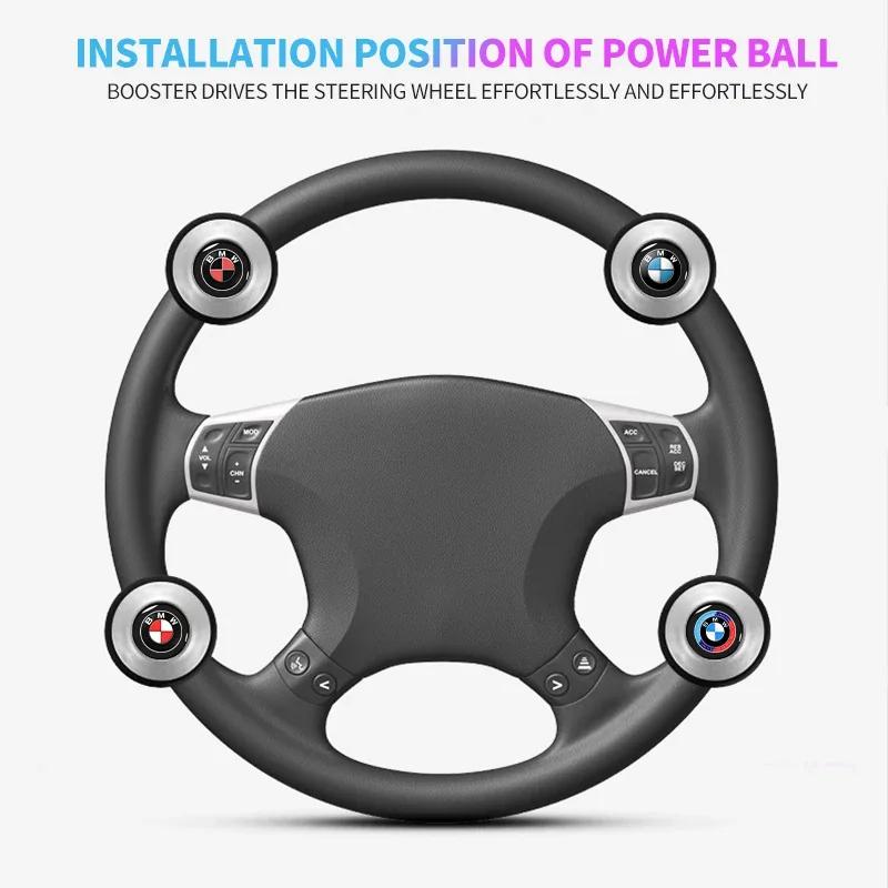 Car Steering Wheel Power-assisted Rotary Button Booster Ball For BMW 50TH M E46 E90 E60 F30 E39 E87 1 2 3 5 7 Series X1 X3 X5 X7