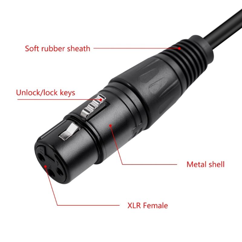 3Pin Male to Double Female Plug Y Splitters Adapters Cable Wire for Amplifiers Speakers Headphones