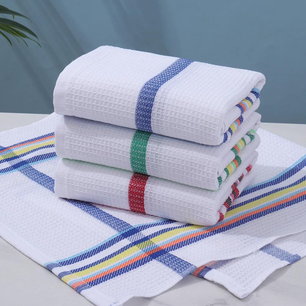 38*64Cm Karierte Küchentücher Schachbrettmuster Putzlappen Spültücher Set Weiche Saugfähige Geschirrtrockentücher Wiederverwendbares Putztuch