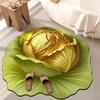 Fußmatte rutschfest Kristall Samt Teppich 3D Chinakohl Form Wohnzimmer Schlafzimmer Plüsch Bodenmatte Heimdekoration
