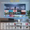 Heshare Compact Projector Ceiling Projection for Home Automatic Keystone Bluetooth 4K Large Integrated Ideal for Single Connects To Switch PlayStation