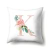 Polyester Pillowcase Home Pink Floral Decorative Print Pillowcase 26 English Letter Cushion Cover