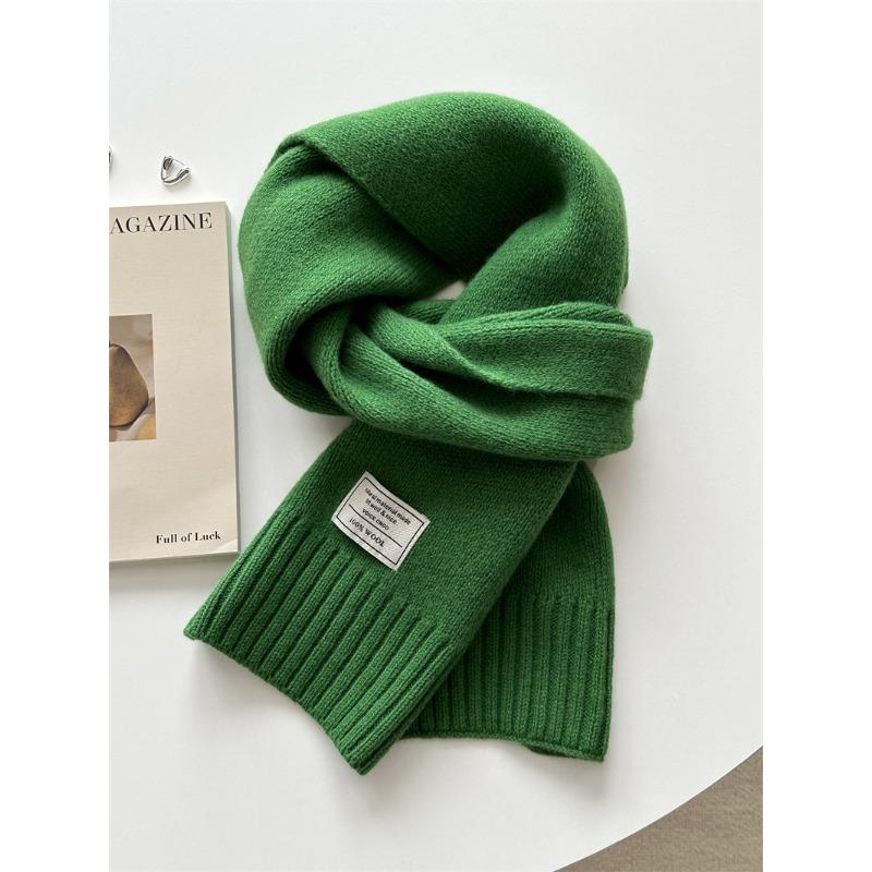 

New Warm and Cold-proof Soft and Waxy Pure Australian Wool Scarf for Women High End and Versatile Student Red Small Scarf Neck Protector 167*20cm