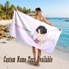 Kpop Demon Hunters Design Beach Towel Custom Text Large Towel for Beach Vacation