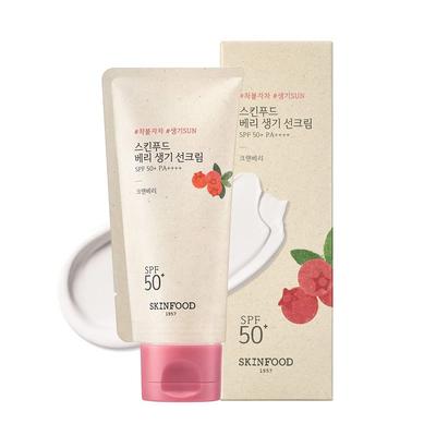 SKINFOOD Berry Glow Sunscreen For Face and Whole Body UV Protection Makeup Base Natural Tone Up Moisturizing Glowing Skin Transparency Moisturizing