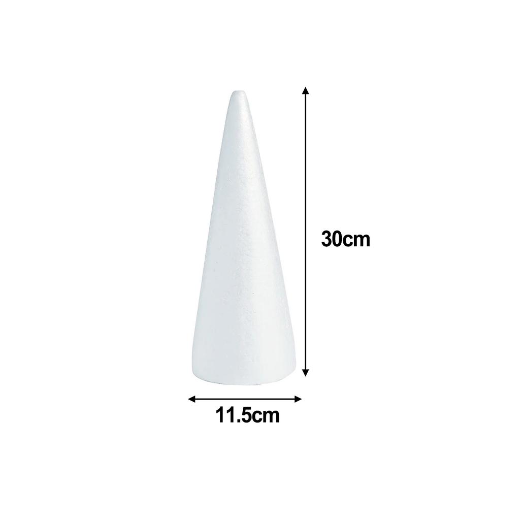 1pc Foam Cones Decorative Polystyrene Craft Christmas Tree Crafts Polystyrene Diy White Children Balls Floral Shapes Ornament