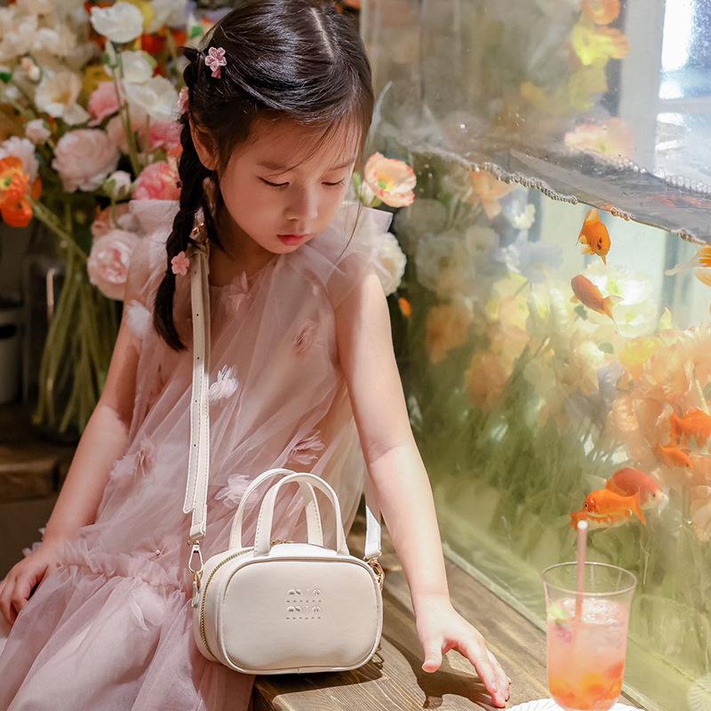 Retro Einfarbige Buchstaben Handtasche & Umhängetasche für Kinder - Vielseitiges Eltern-Kind-Münzfach