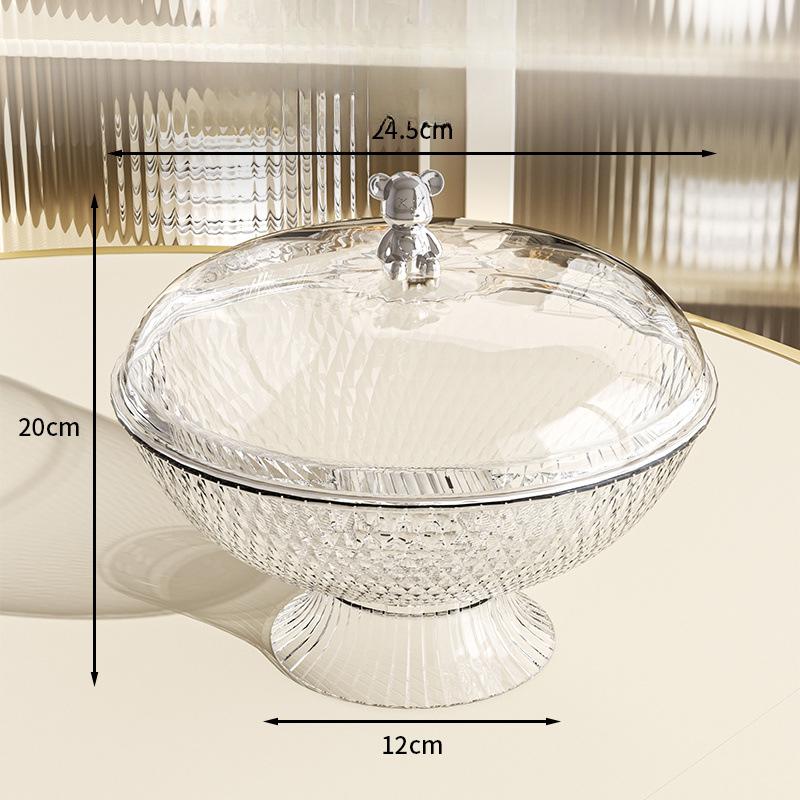 

Latest Fruit Tray with Cover Living Room Fruit Tray with Cover Dust Resist Coffee Table Candy Tray Can Drain Water and Insect Prevention