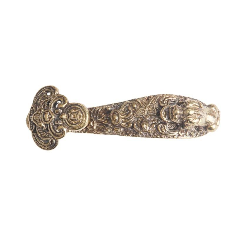 Brass Vintage Pixiu Ruyi Keychain Pendant Lucky Fortune Creative Pendant Street Stall Small Copperware Wholesale