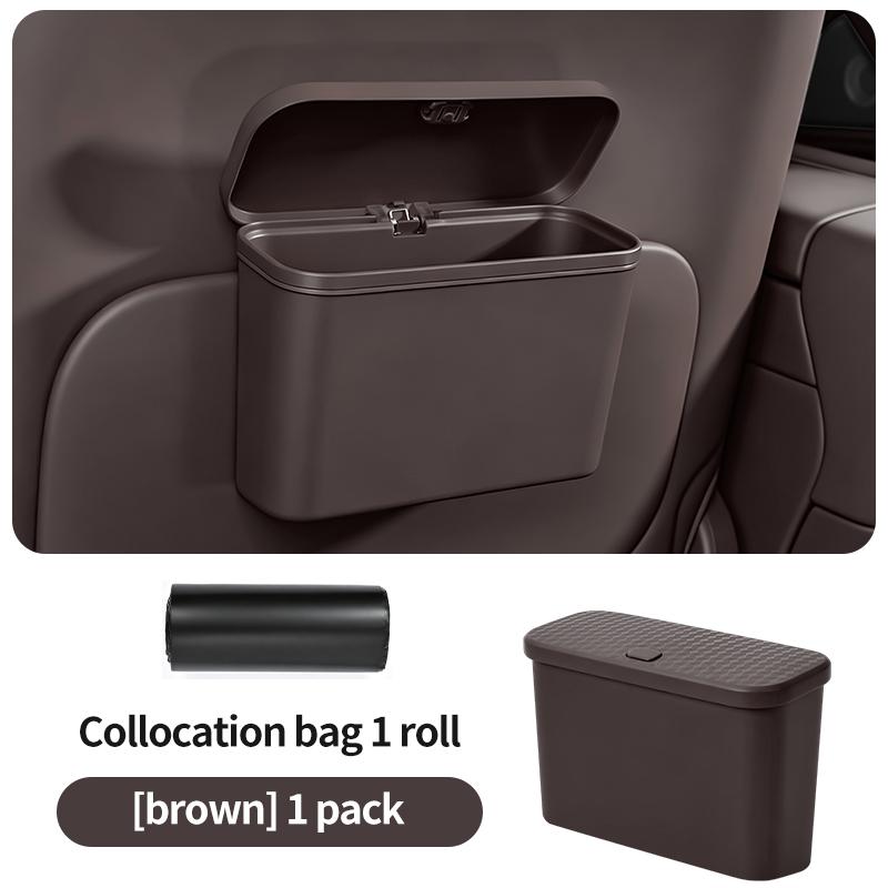 1PC Car Mounted Multifunctional Hanging Garbage Bin Pess Type with Lid Leak Proof In Car Storage Bin In Car Miscellaneous Sorti