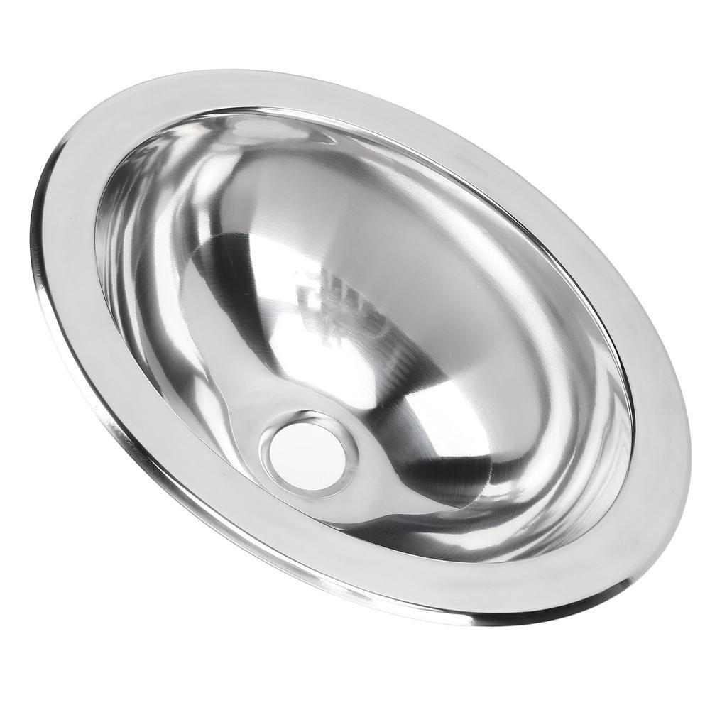 Single Bowl Bar Sink 340 X 270 X 120mm Polished Stainless Steel Kitchen Sink with 40mm Drain Hole for Boat Caravan RV