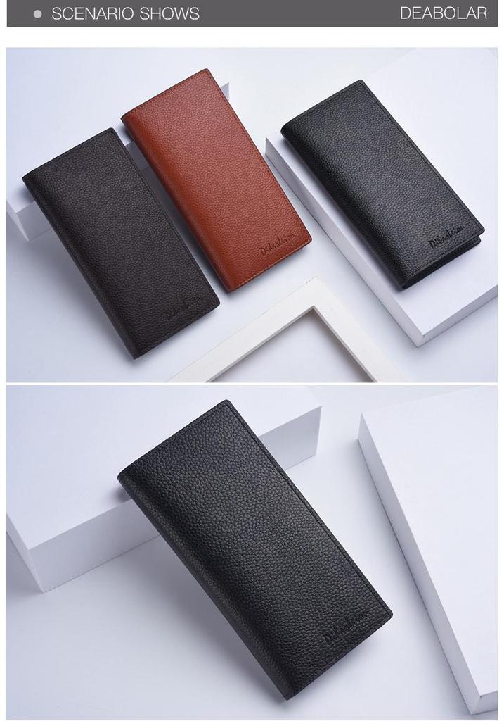 Men's Ultra-Thin Leather Card Holder & Wallet - Korean Style