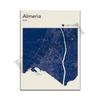 Barcelona. Seville. Bilbao. Madrid. Almeria. Spain City Color Map. Wall Art. Poster