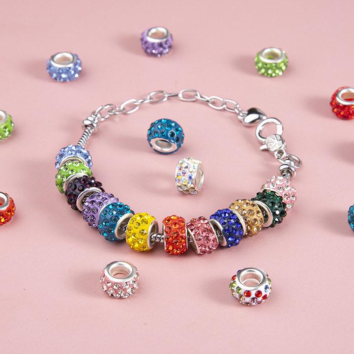 12mm 10 Stücke Kristall Ringförmige Acryl Lose Perlen DIY Handwerk Für Schmuck Machen Anhänger Charms Halskette Armband Handgemachtes Material