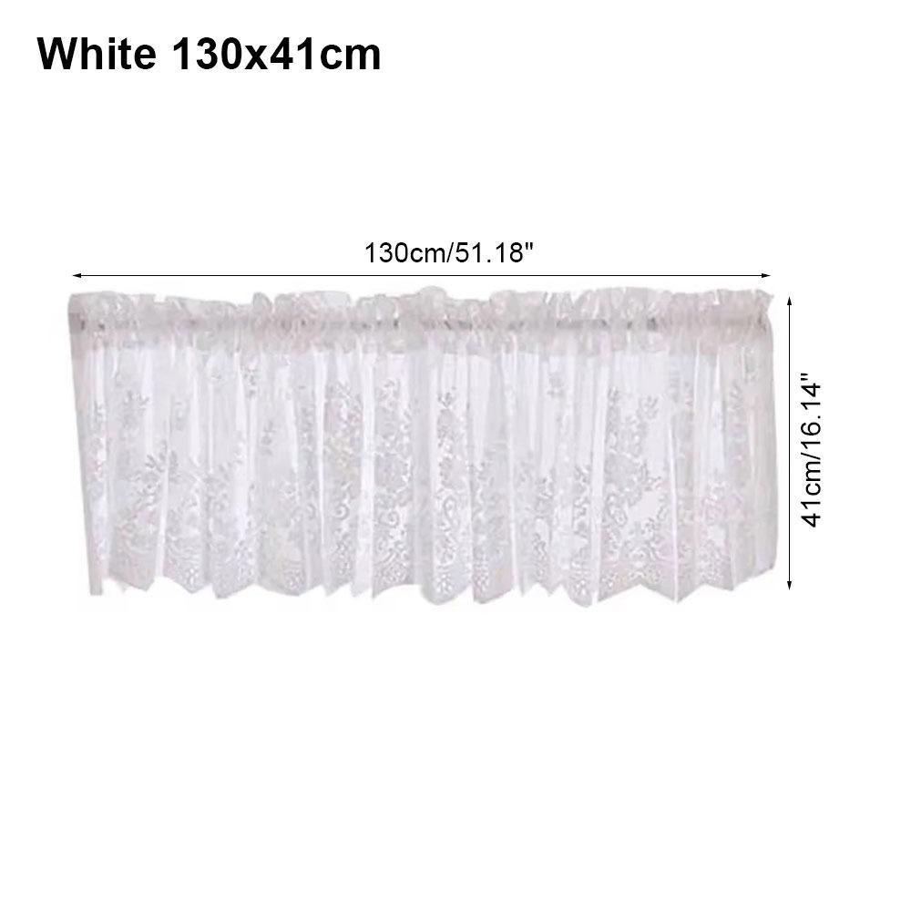 1Pcs Valance Lace Hem Coffee Short Curtain Modern Lace Small Curtain  for Cabinet Door Bedroom