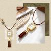 Damen Taschenuhr Französisch Elegantes Quasten-Anhänger-Halskette Für Sie Damen Geburtstagsgeschenk Quarzwerk Retro Mode Schmuck