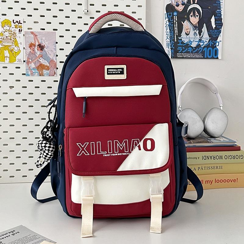 School bag high value back junior high school students casual simple lightweight versatile large capacity