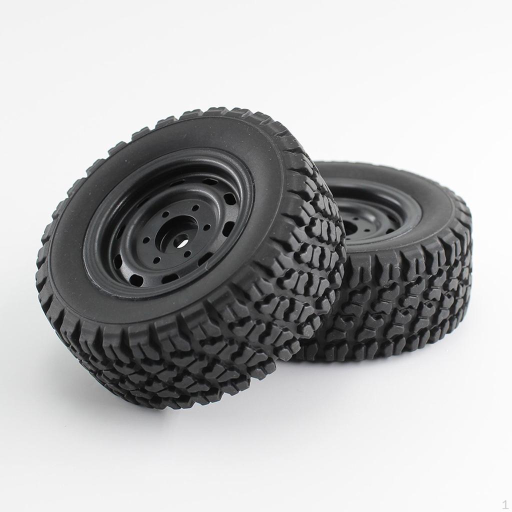 2x 1/16 RC Car Tires Rubber Wheels 6035 High Performance 82mm Spare Parts Replace for 16103
