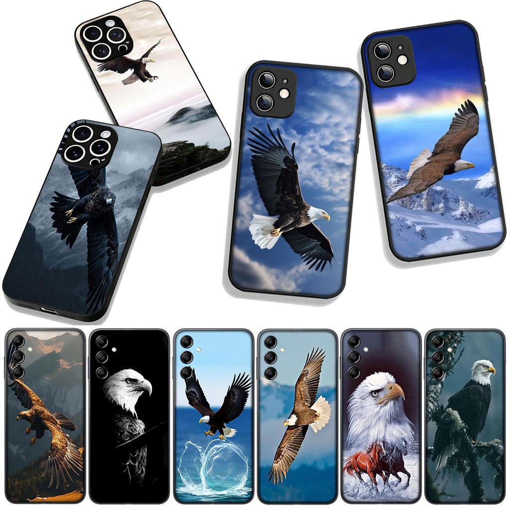 Cover for Samsung Galaxy A25 A37 A57 A12 A14 A31 A41 A50 A51 A70 A71 A72 A21S A04 M15 Note 20 9 8 10 Phone Case Bald Eagle Cute
