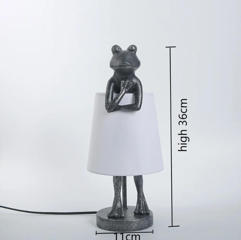 

лягушка светодиодная настольная лампа смола настольная лампа светодиодные светильники для комнаты ретро дизайн гостиная декоративные прикроватные осветительные приборы спальня