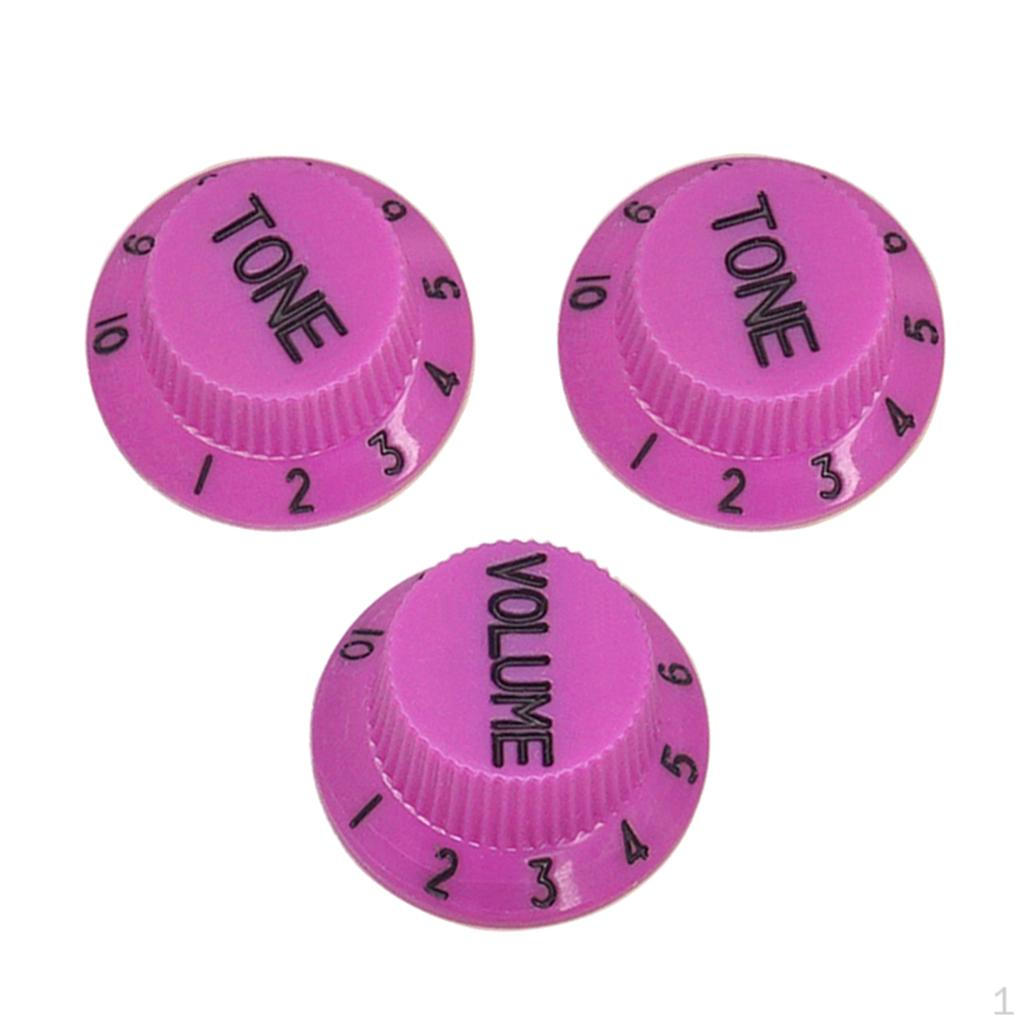 

3 Guitar Knobs, 1 Volume, for ST SQ Parts фиолетовый