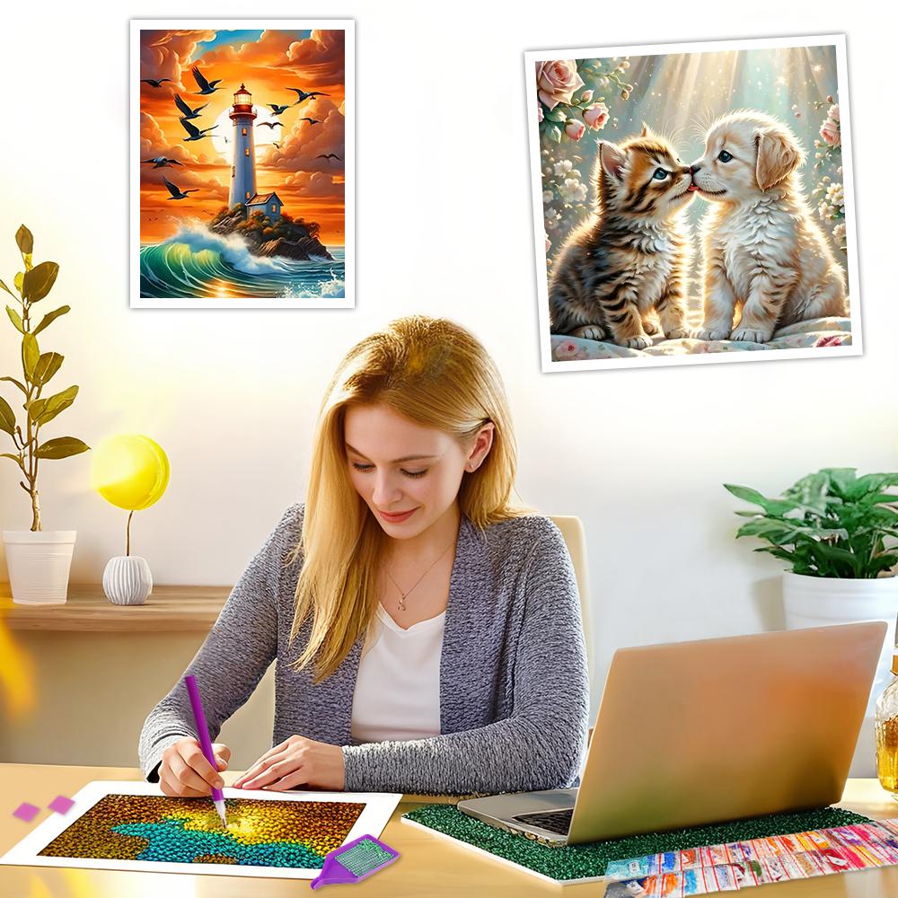 DIY Diamond Mosaic Umbrella Maple Leaf 5D Diamond Painting Autumn Scenery Full Drill Embroidery  Home Decor