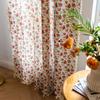 1 Plane Boho Cotton Linen Floral Short Curtain Tassel Trim Rod Pocket Cafe Curtain Kitchen Small Window Semi Blackout Bay Window Farmhouse Decor